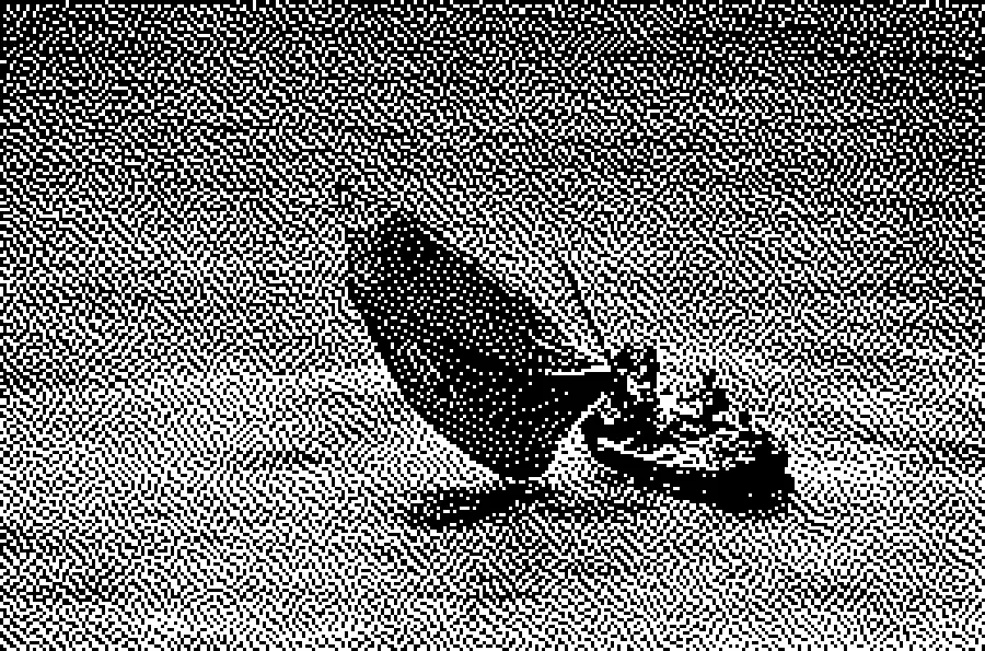 1-Bit Dithering, applied to “Mozambique - traditional sailboat”
