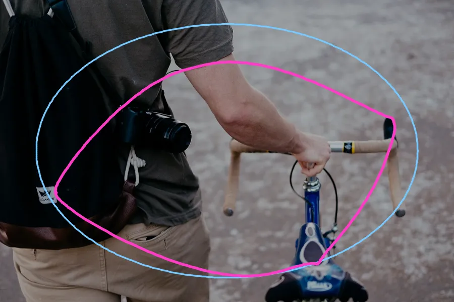 Active Contour Snake, applied to “Walking the Bike (Unsplash)”