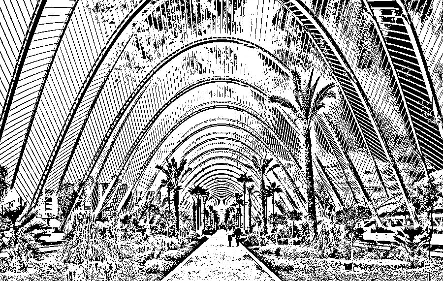 Adaptive Thresholding, applied to “L'Umbracle, Valencia, Spain - Jan 2007”