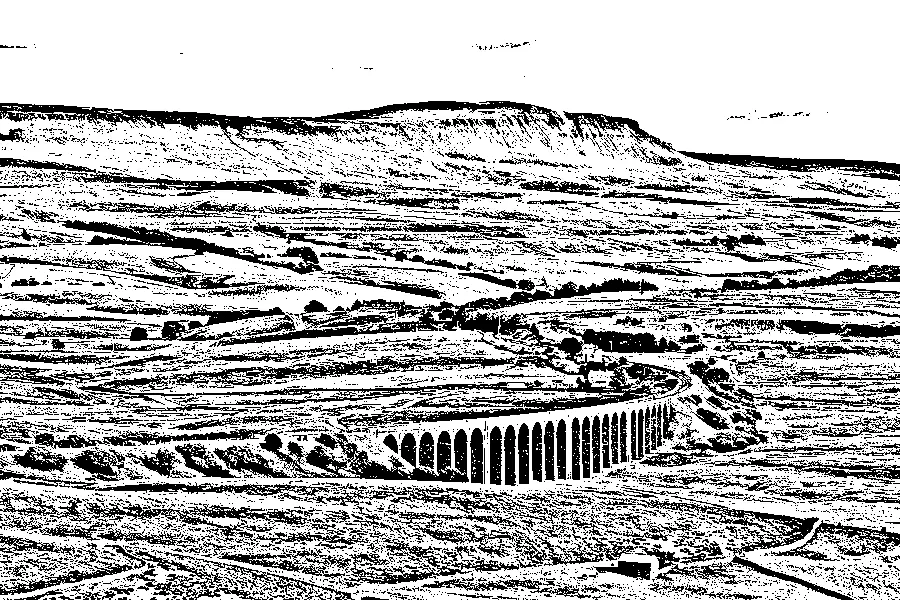 Adaptive Thresholding, applied to “2015 Ribblehead Viaduct 1”