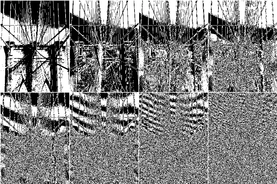 Bit-Plane Slicing, applied to “Brooklyn Bridge tower (Unsplash)”