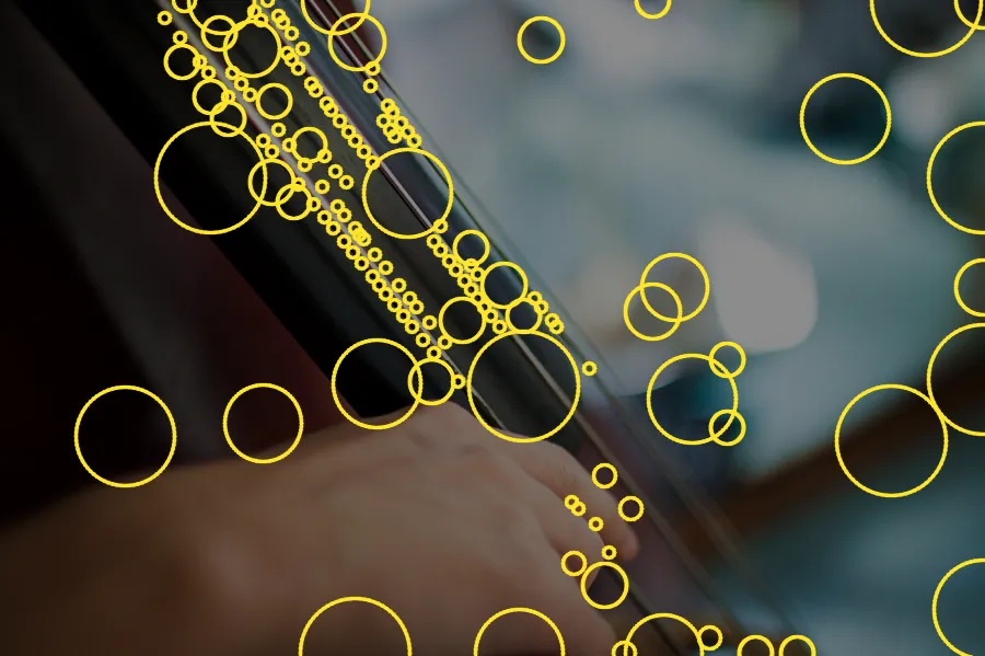 Blob Detection, applied to “String musician's hands (Unsplash)”
