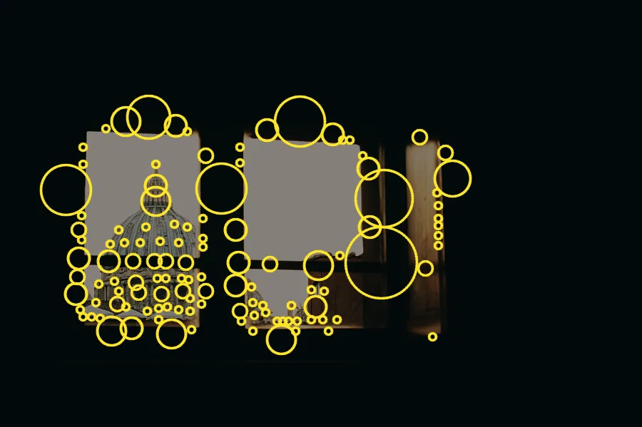 Blob Detection, applied to “Vatican City (Unsplash)”