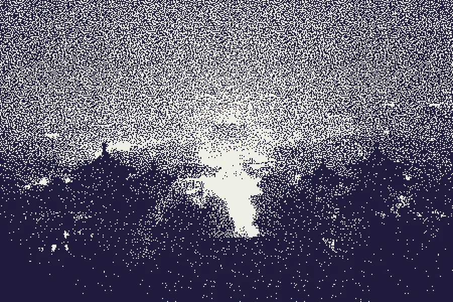 Blue-Noise Dither, applied to “China At Night (Unsplash)”