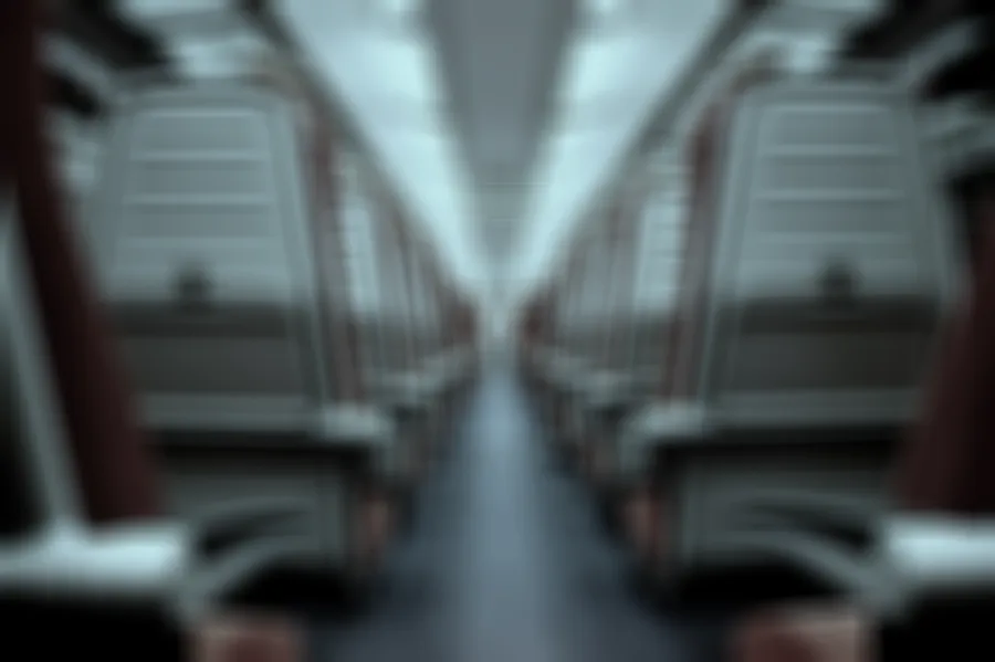 Box Blur, applied to “Empty train aisle (Unsplash)”