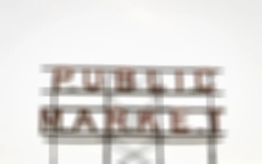 Box Blur, applied to “Public Market Center Sign, Seattle, United States (Unsplash)”