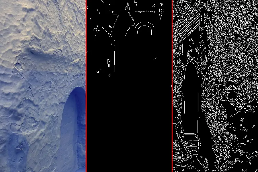 Canny Edge Detection, applied to “2018 01 (Blue) - Chaouen”