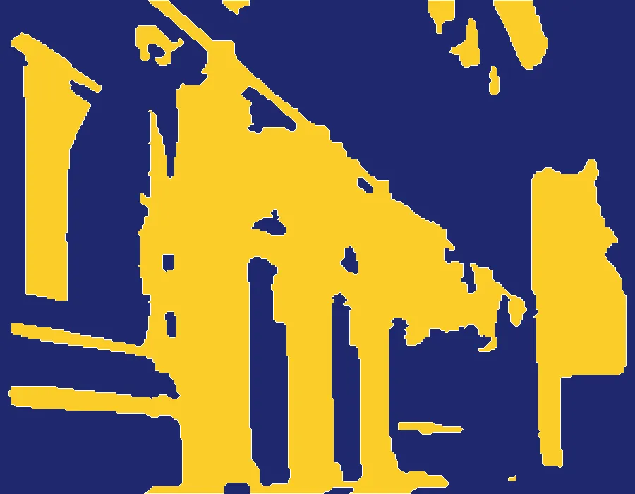 Chan–Vese Level Set, applied to “Main entrance.”