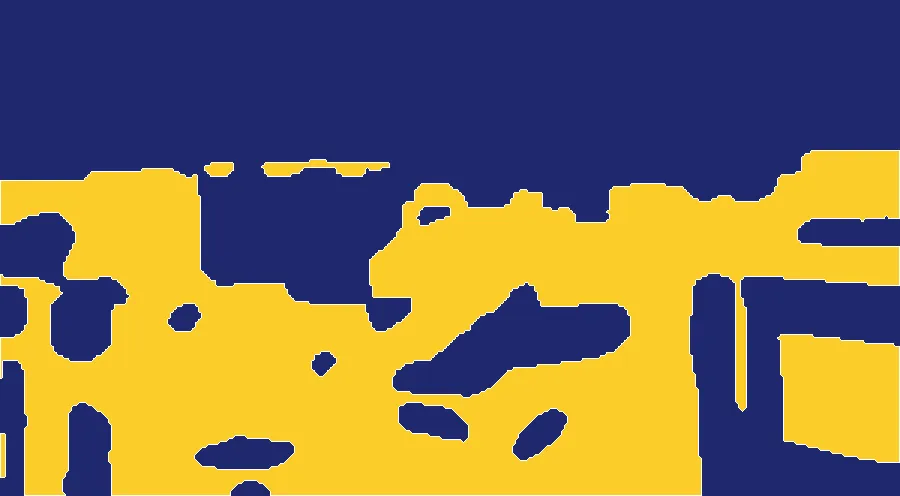 Chan–Vese Level Set, applied to “Helsinki Rooftops (Unsplash)”