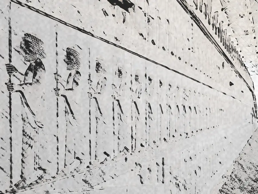 Charcoal Contours, applied to “Persépolis, Irán, 2016-09-24, DD 53”