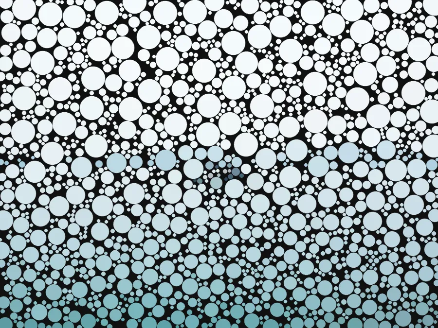 Circle Packing Mosaic, applied to “Floating boat (Unsplash)”