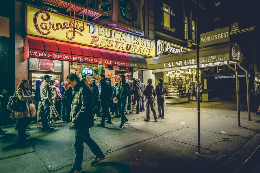 Color-Blindness Simulation, applied to “Busy New York City restaurant (Unsplash)”