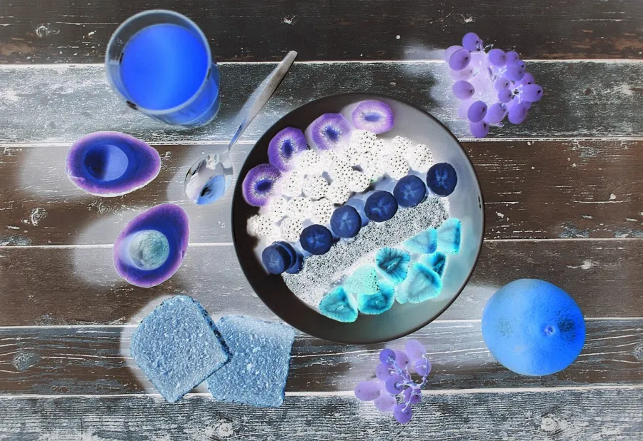Color Inversion, applied to “Healthy Trendy Brunch (Unsplash)”