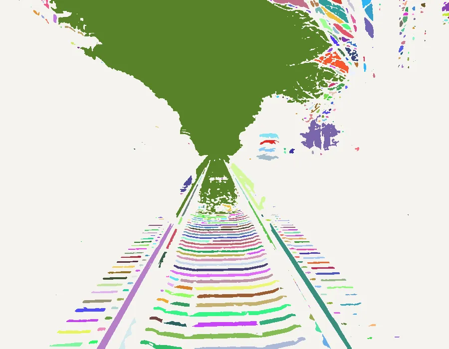 Connected Components, applied to “Train tracks (Unsplash)”