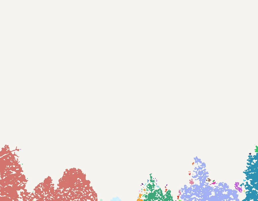Connected Components, applied to “Alone in the snow (Unsplash)”