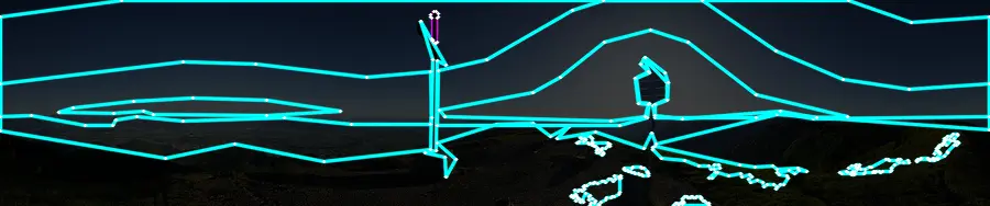 Contour Extraction, applied to “360° Hohe Kugel Panorama”