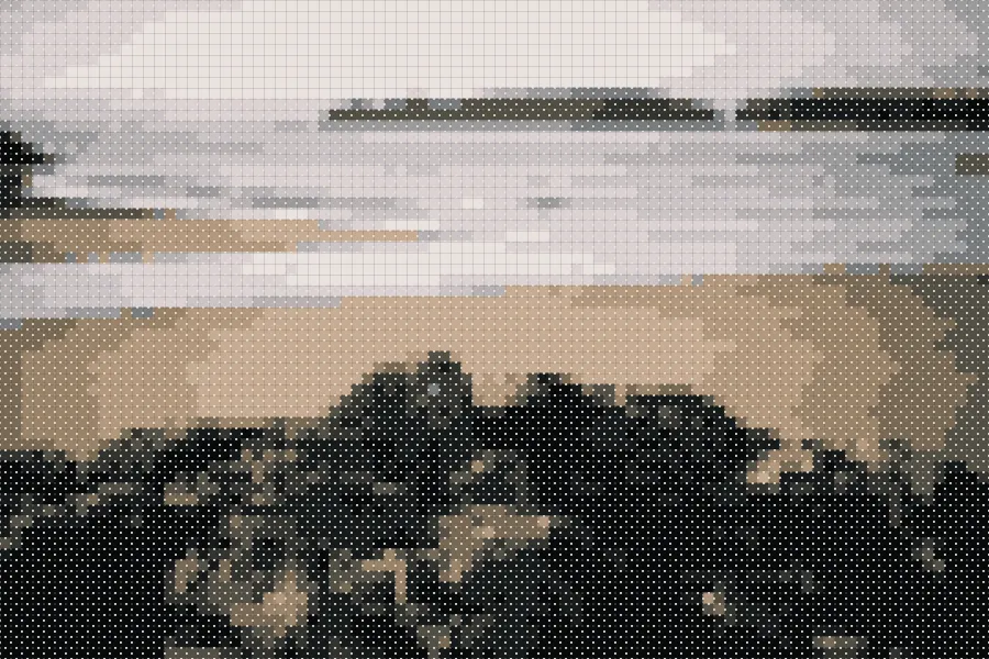 Cross-Stitch Pattern, applied to “Rocks@sand(byPJrvs)”