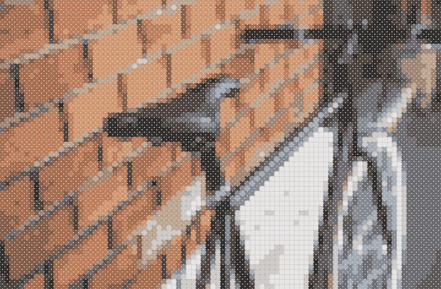 Cross-Stitch Pattern, applied to “Ready to Ride (Unsplash)”