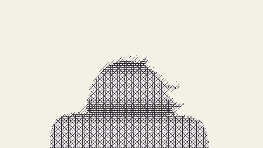 Crosshatching, applied to “Monochrome portrait (Unsplash)”