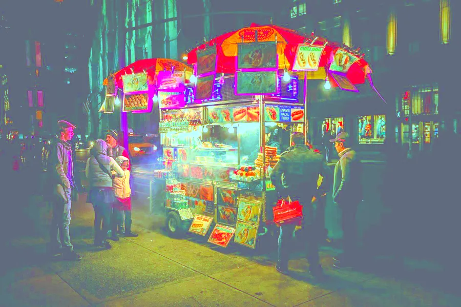 Decorrelation Stretch, applied to “New York, United States (Unsplash)”