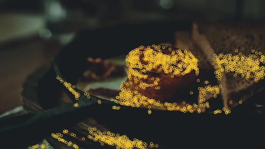 FAST Corners, applied to “Charred Tomato (Unsplash)”