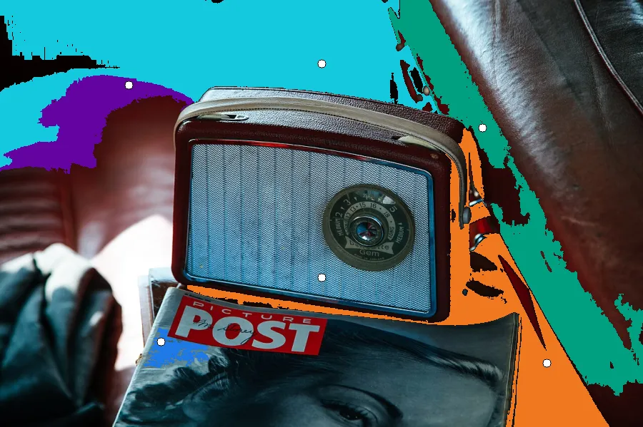 Flood Fill, applied to “Interior vintage car. (Unsplash)”