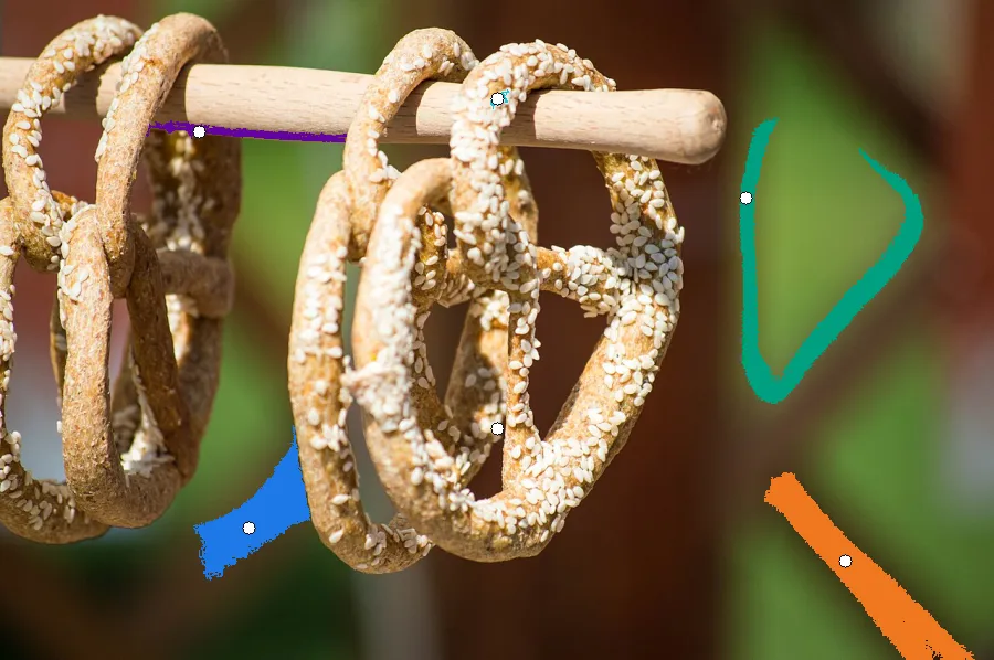 Flood Fill, applied to “Pretzel pole (Unsplash)”
