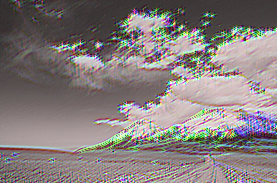 Gabor Filter Bank, applied to “The landscape of Licancabur (Unsplash)”