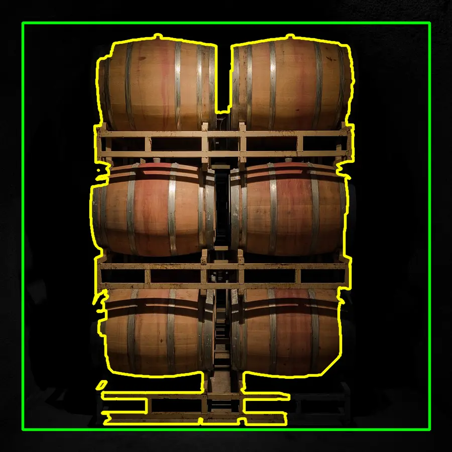 GrabCut Mask, applied to “Rutherford Hill Wine Cave-1369”