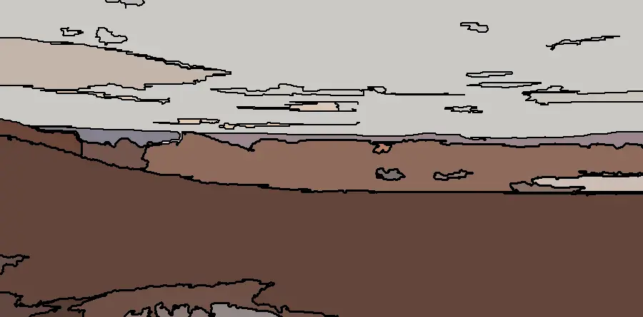 Graph Segmentation, applied to “Duna Mayor, Valle de la Luna, San Pedro de Atacama, Chile, 2016-02-01, DD 173-17”