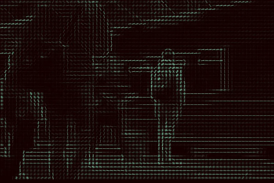 HOG Gradients, applied to “Your train is arriving (Unsplash)”