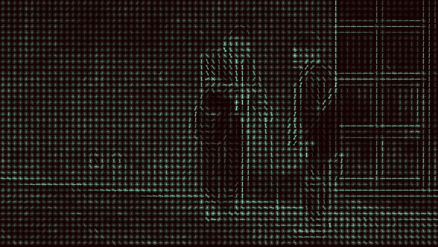HOG Gradients, applied to “Old people conversing (Unsplash)”