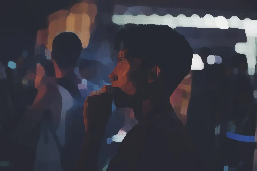 Kuwahara Filter, applied to “Man smoking in Kuta (Unsplash)”