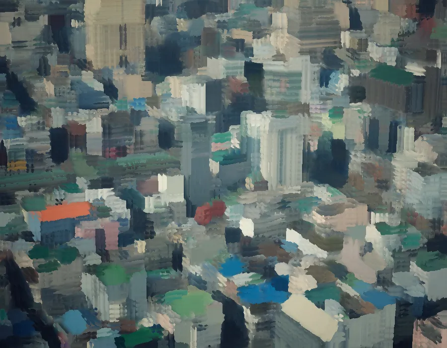 Kuwahara Filter, applied to “Landscape from Busan Tower (Unsplash)”