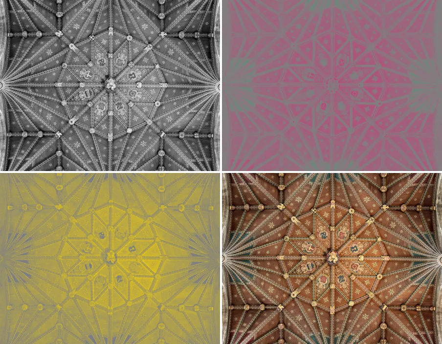Lab Opponent Channels, applied to “Peterborough Cathedral Central Tower Ceiling”
