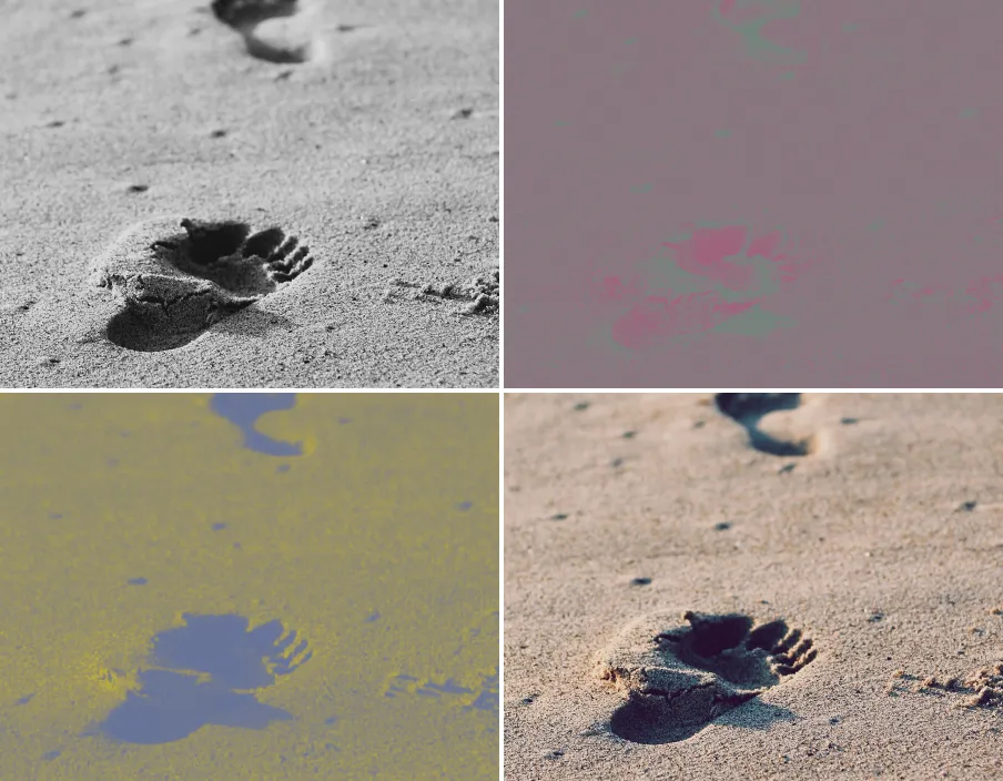 Lab Opponent Channels, applied to “Beach-holiday-vacation-sand (23700013313)”