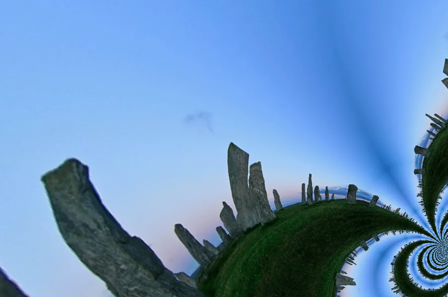 Möbius Transformation, applied to “Callanish Stones 6 January 2015 from Unsplash”