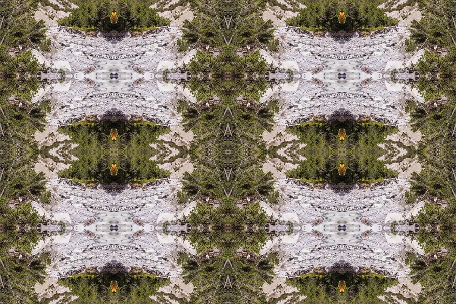 Mirror Tiling, applied to “S-charl richting Alp Sesvenna. 12-10-2024. (d.j.b) 04”