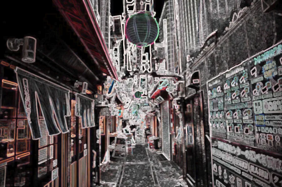 Morphological Gradient, applied to “Exploring the city. (Unsplash)”