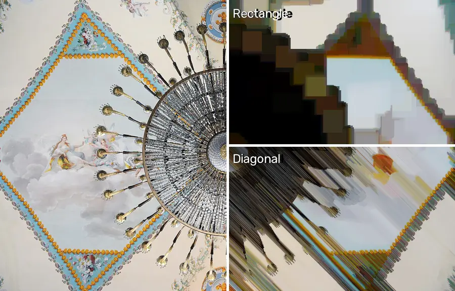 Morphological Opening, applied to “Chandelier of the nineteenth century in the Museo di Capodimonte (Napoli)”