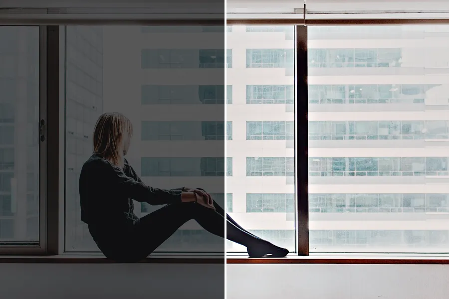 Multi-Scale Retinex, applied to “Looking Out A Window (Unsplash)”