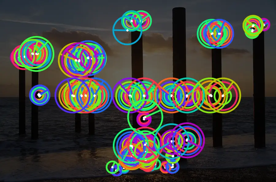 ORB Keypoints, applied to “Brighton MMB 34 West Pier”
