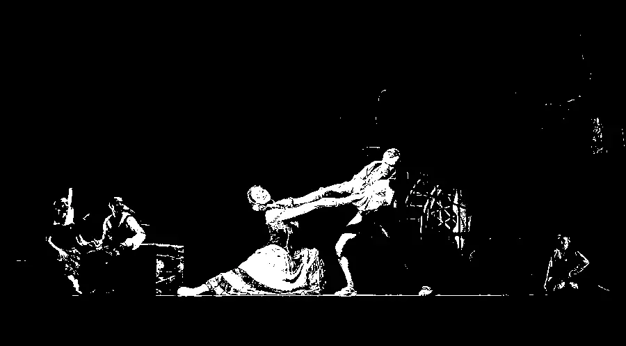 Otsu Binarization, applied to “Don Quijote de La Mancha, Teresa Carreño Teather”