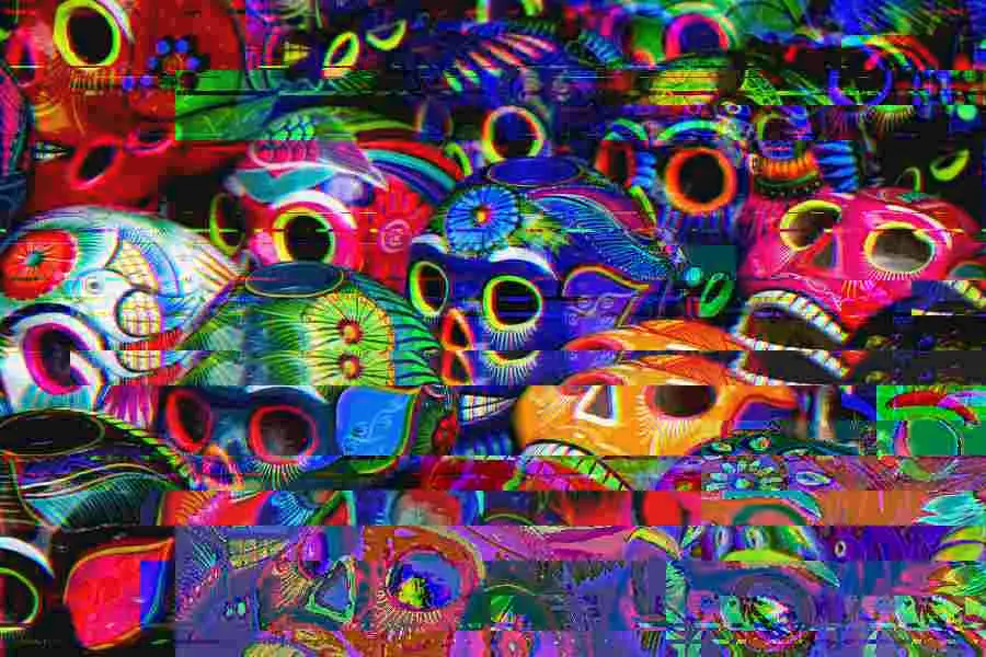 Palette Glitch, applied to “Calaveras Tonalá (2)”
