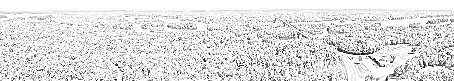 Pencil Sketch, applied to “1000 Islands Tower view July 2015 panorama 5”