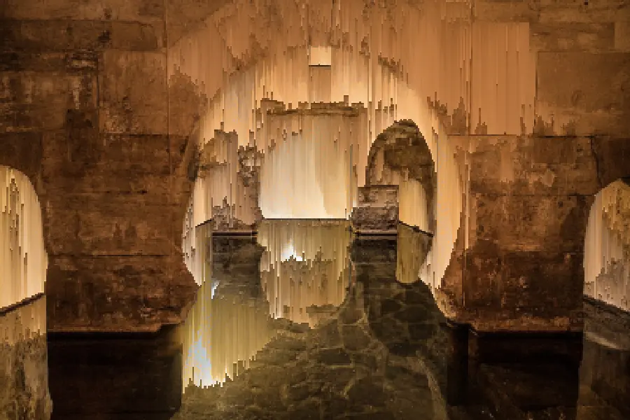 Pixel Sorting, applied to “Arabs Baths of Alhama de Granada in Andalusia, Spain”