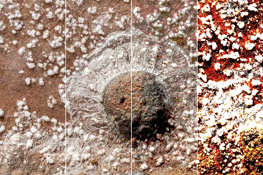 Posterization, applied to “Antigua (Fuerteventura, Spain), Museo de las Salinas del Carmen, Kristallisierun”