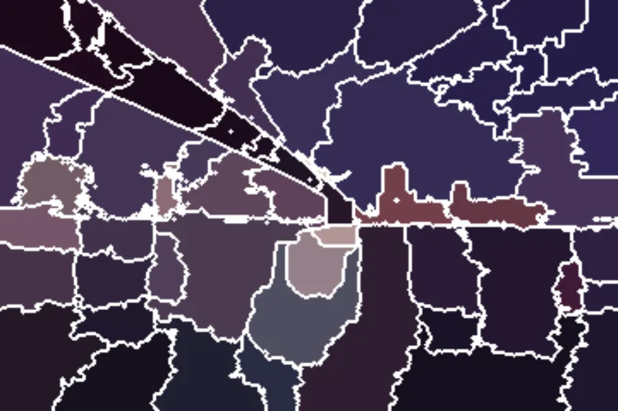 Quickshift Superpixels, applied to “City-landmark-lights-night (23699876683)”