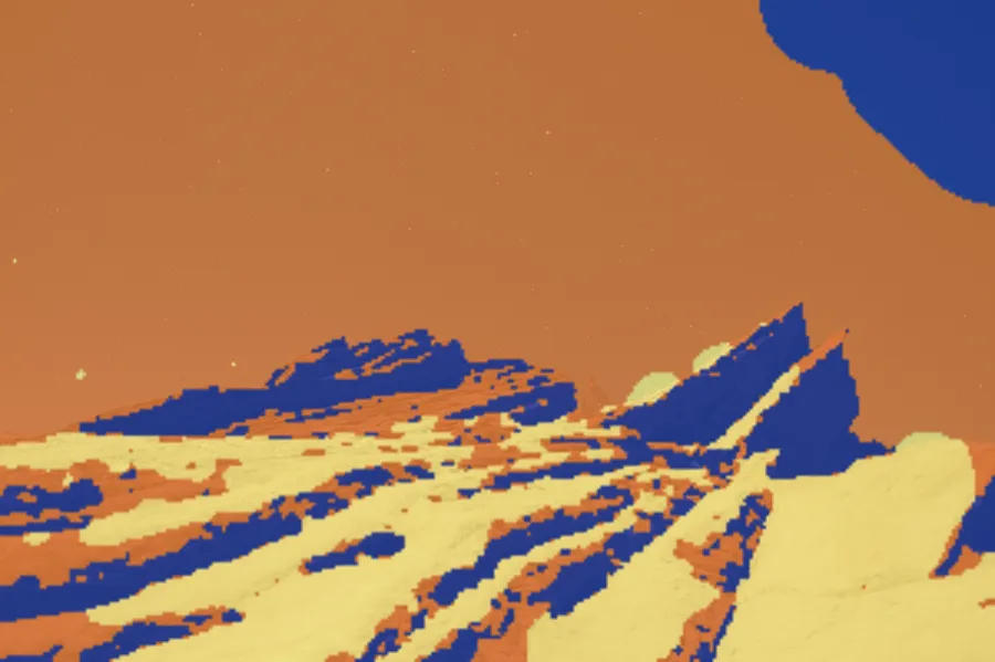 Random Walker Segmentation, applied to “Vasquez Rocks, United States (Unsplash)”