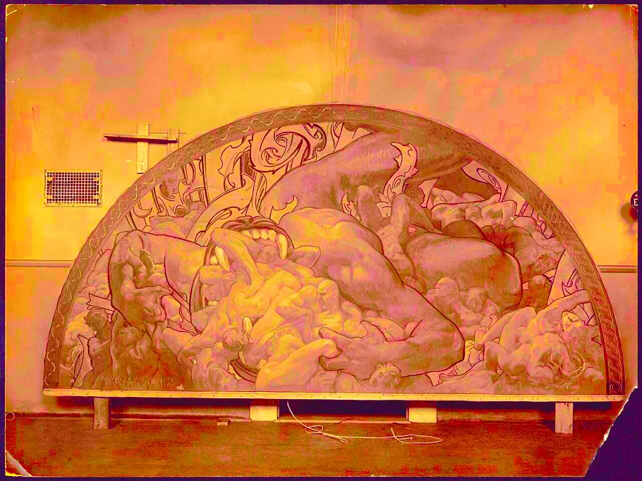 Reinhard Color Transfer, applied to “The public library of the city of Boston. Western wall of special libraries hall”